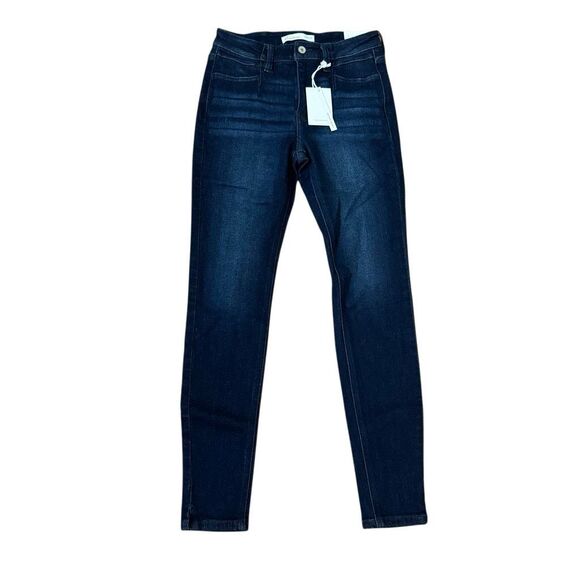 NEW Kancan Mid Rise Skinny Jeans Dark Wash Size  26 x 29 - Picture 1 of 5
